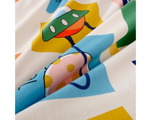 Комплект постельного белья на резинке Сатин Люкс KIDS 100% хлопок CDKR009