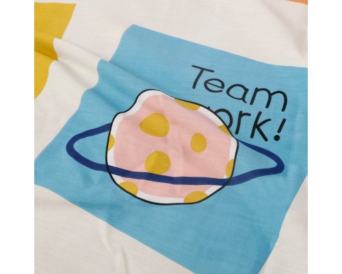 Комплект постельного белья на резинке Сатин Люкс KIDS 100% хлопок CDKR009